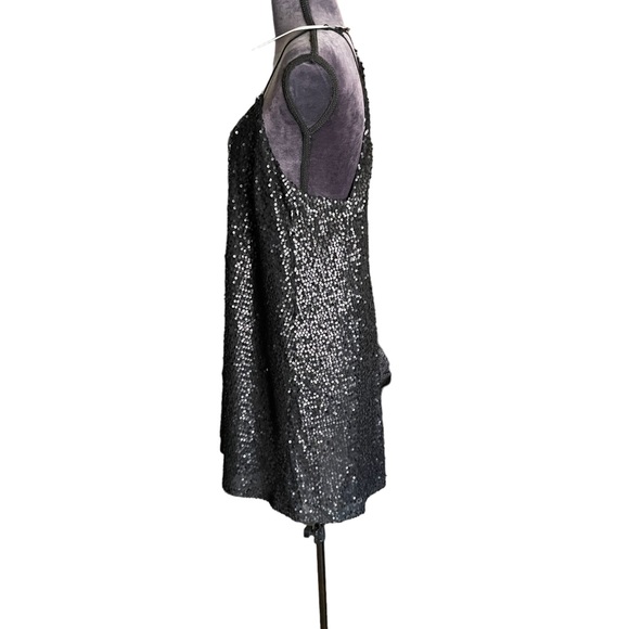NSR Black Sequin Swing Dress Size S NWT - Picture 3 of 4